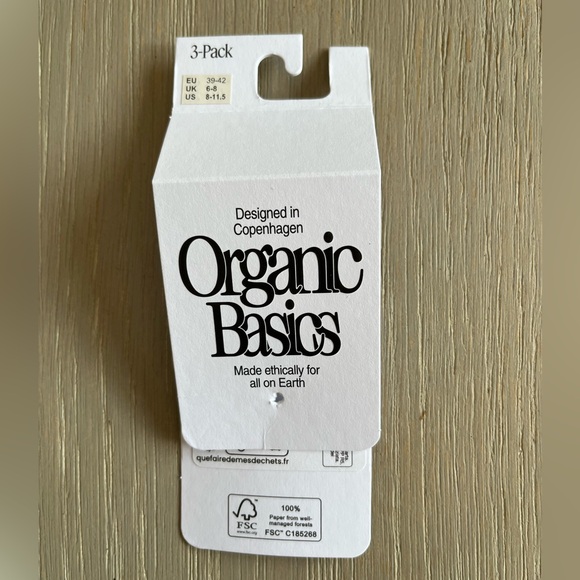 Organic Basics cotton core crew socks / size 39-42 / grey and seaweed - Picture 4 of 6